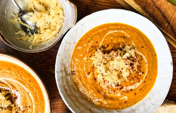 Pumpkin Soup with Sauerkraut