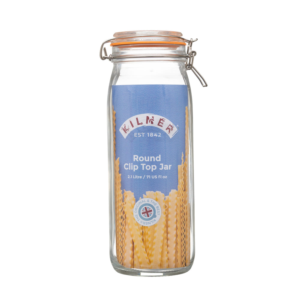 Round Clip Top Jar, 2.1 Litre