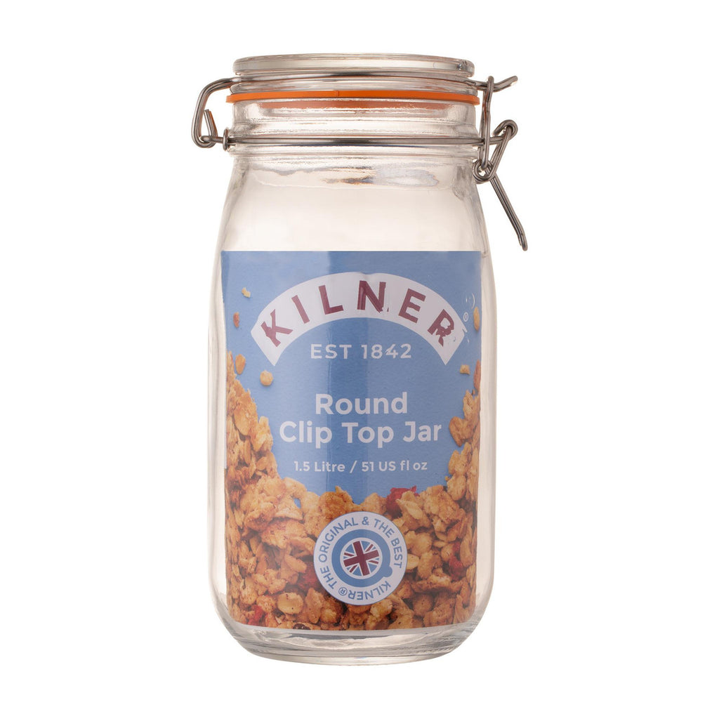 Round Clip Top Jar, 1.5 Litre