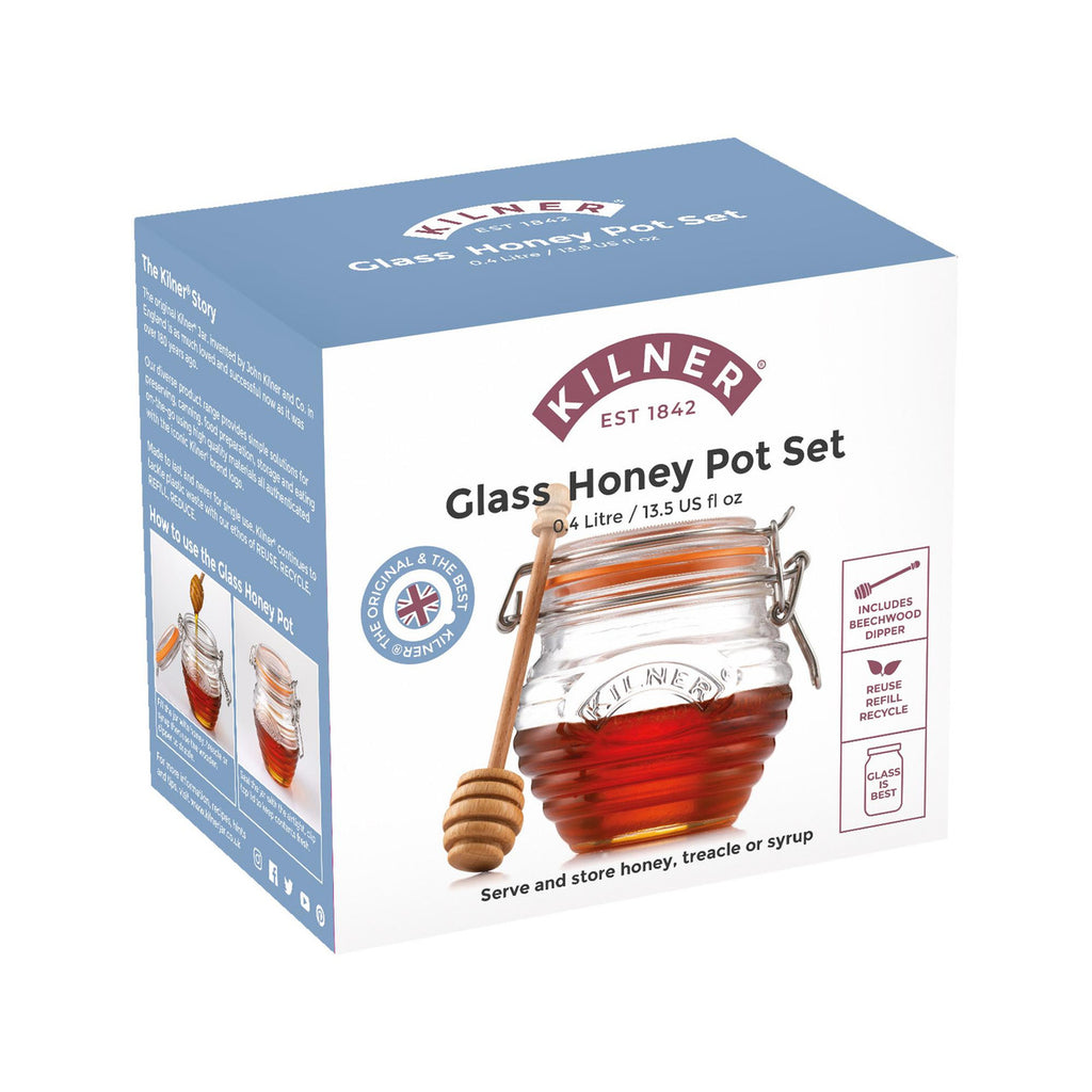 Honey Pot with Drizzler Spoon, 400ml