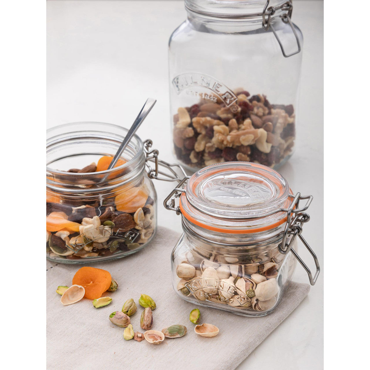 Square Clip Top Jar, 250ml / 9 x 8.5cm