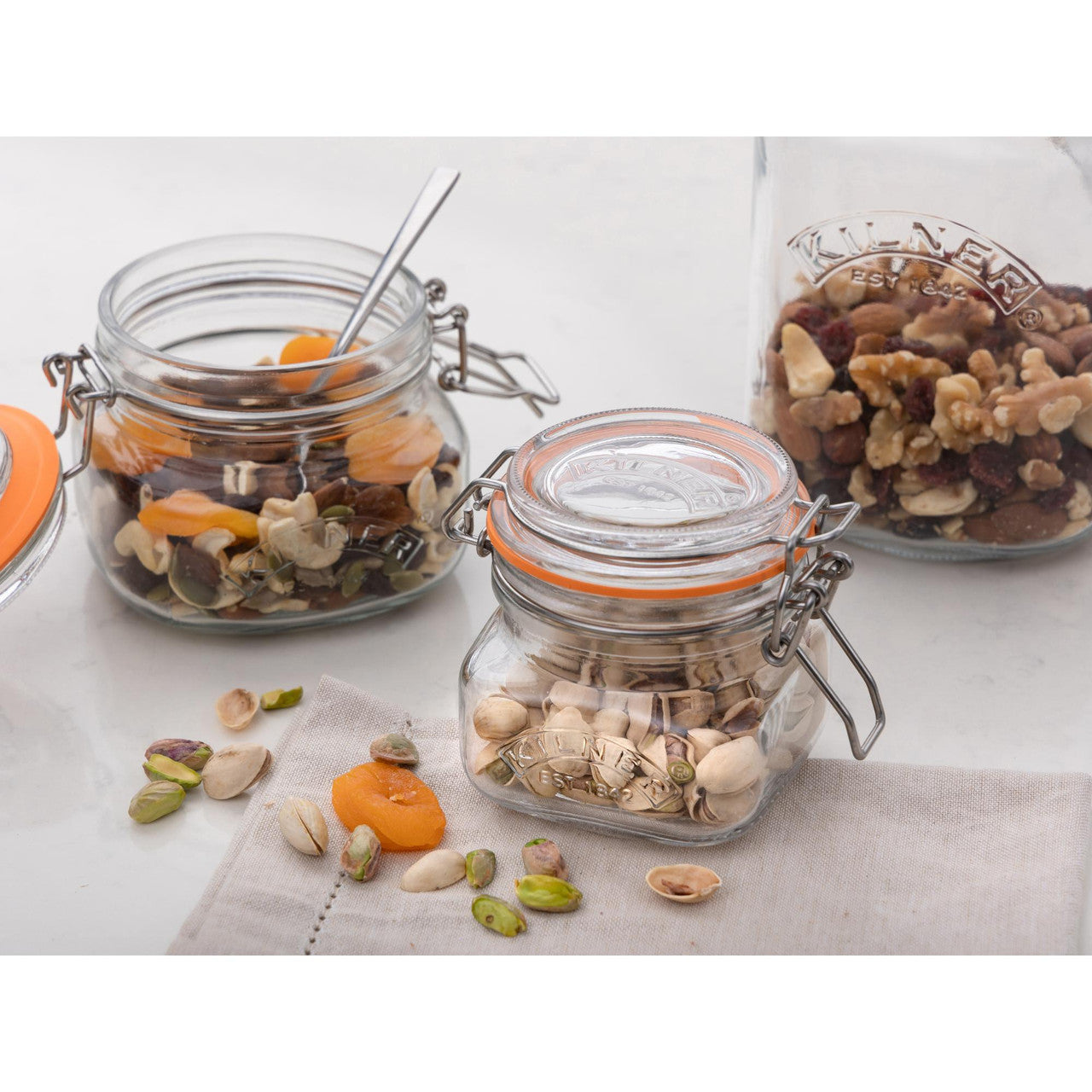 Square Clip Top Jar, 250ml / 9 x 8.5cm