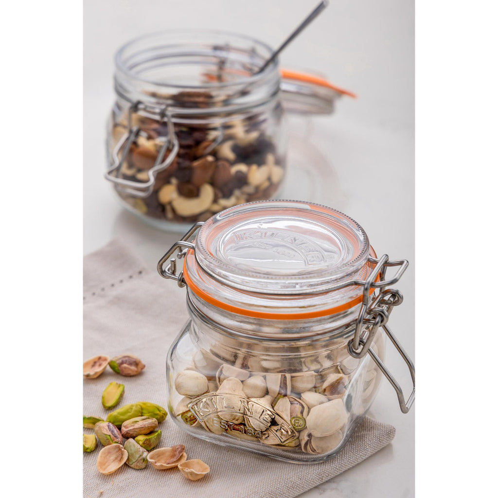 Square Clip Top Jar, 250ml / 9 x 8.5cm