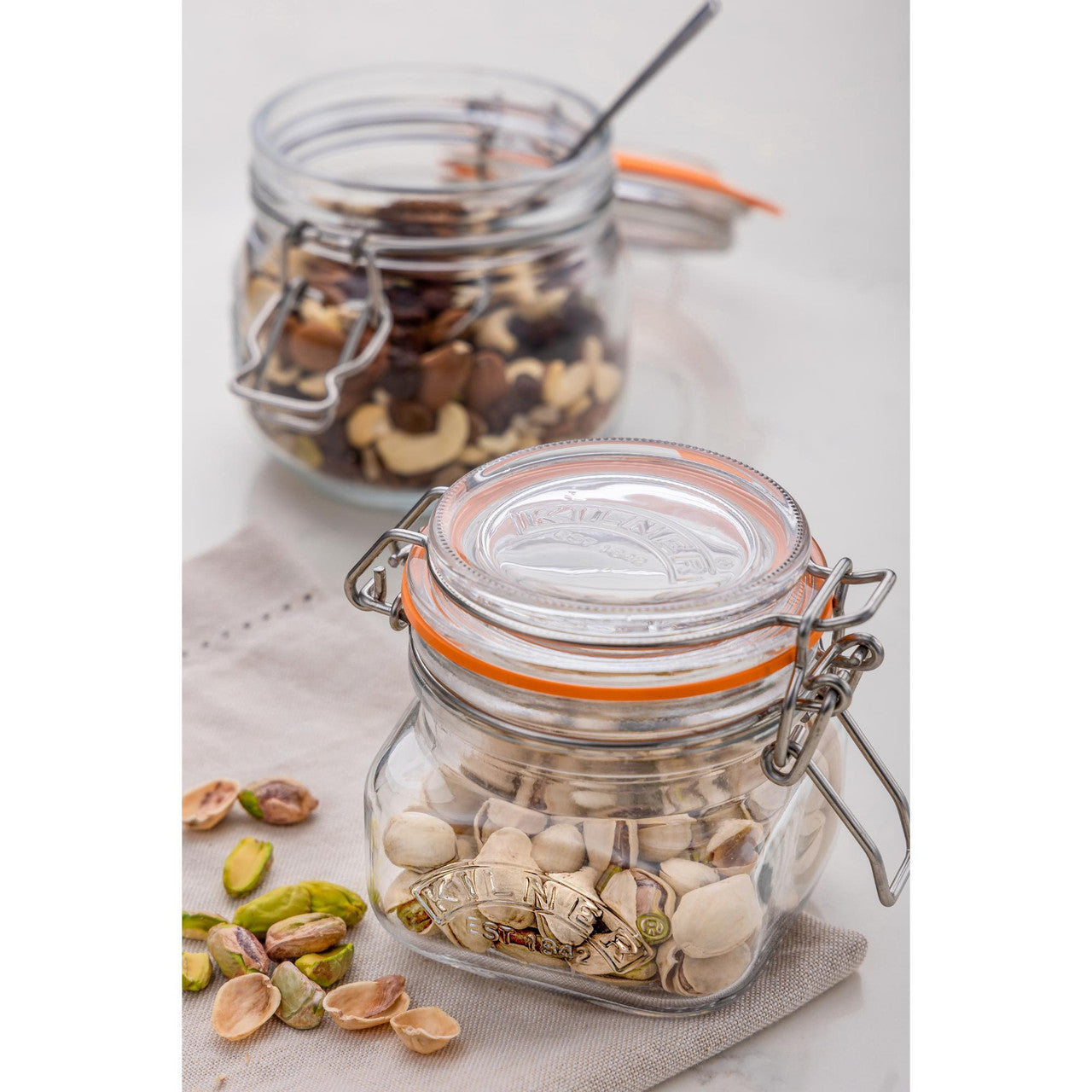 Square Clip Top Jar, 250ml / 9 x 8.5cm