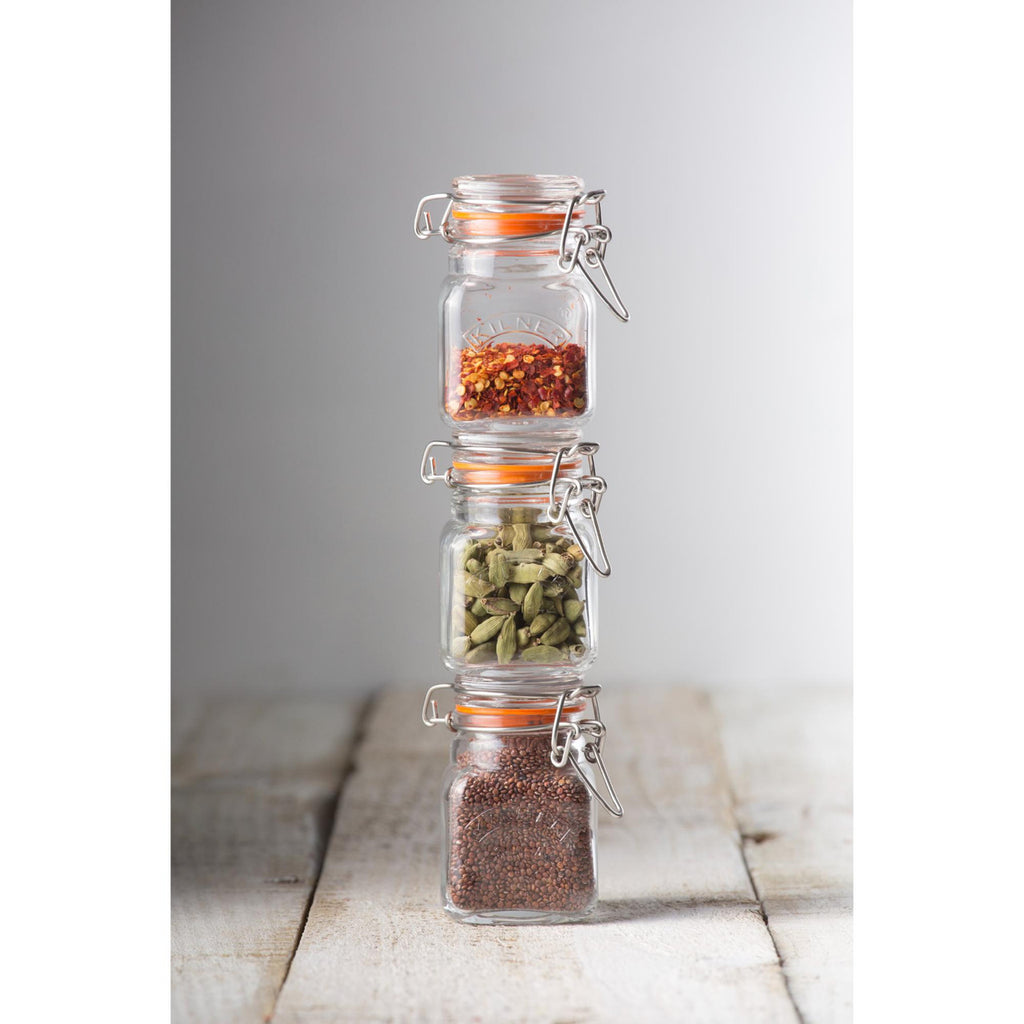 Square Clip Top Spice Jar (CDU of 12), 70ml