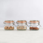 Square Clip Top Jar, 500ml