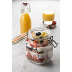 Square Clip Top Jar, 1 Litre