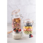 Square Clip Top Jar, 1 Litre