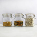 Square Clip Top Jar, 1 Litre