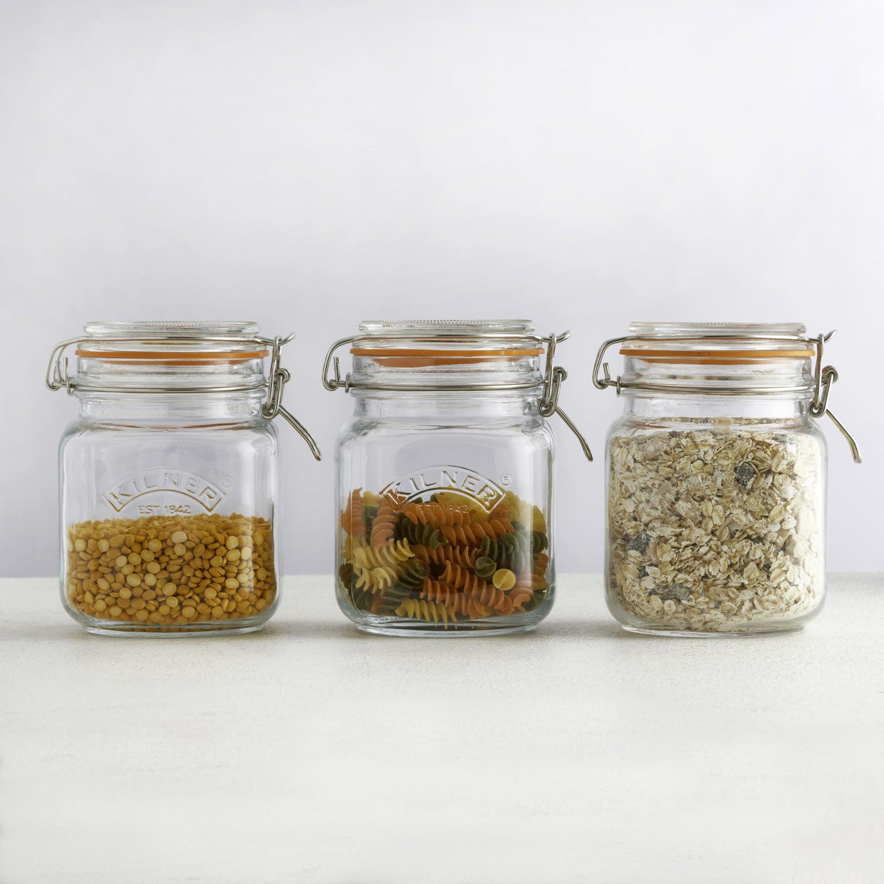 Square Clip Top Jar, 1 Litre