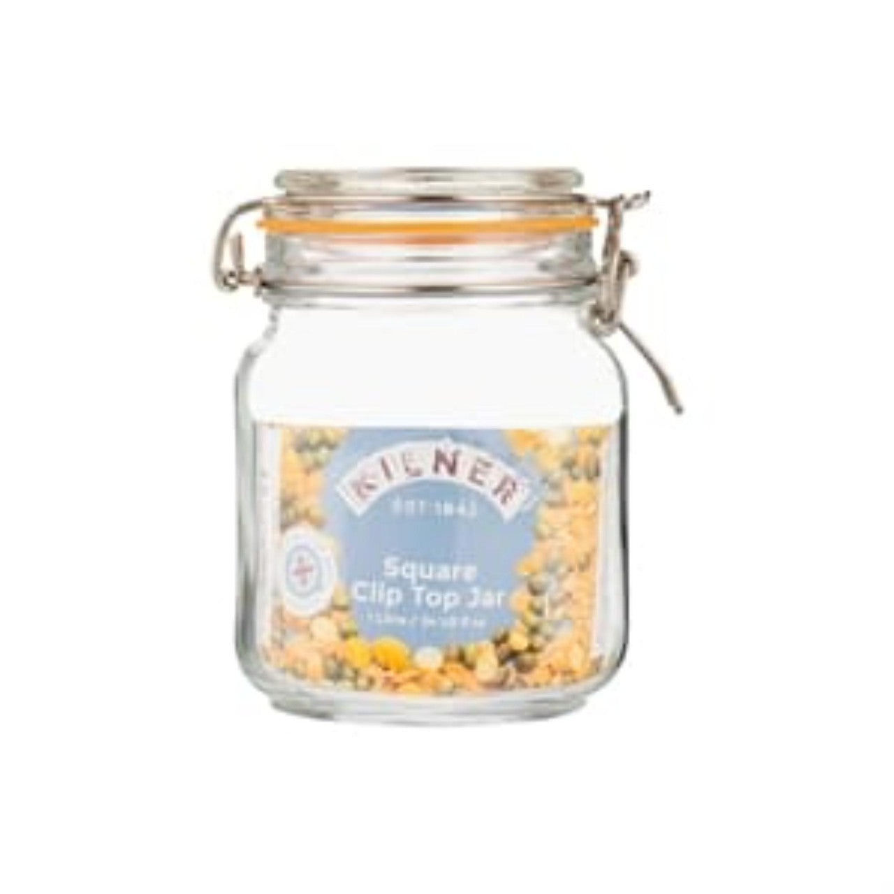 Square Clip Top Jar, 1 Litre