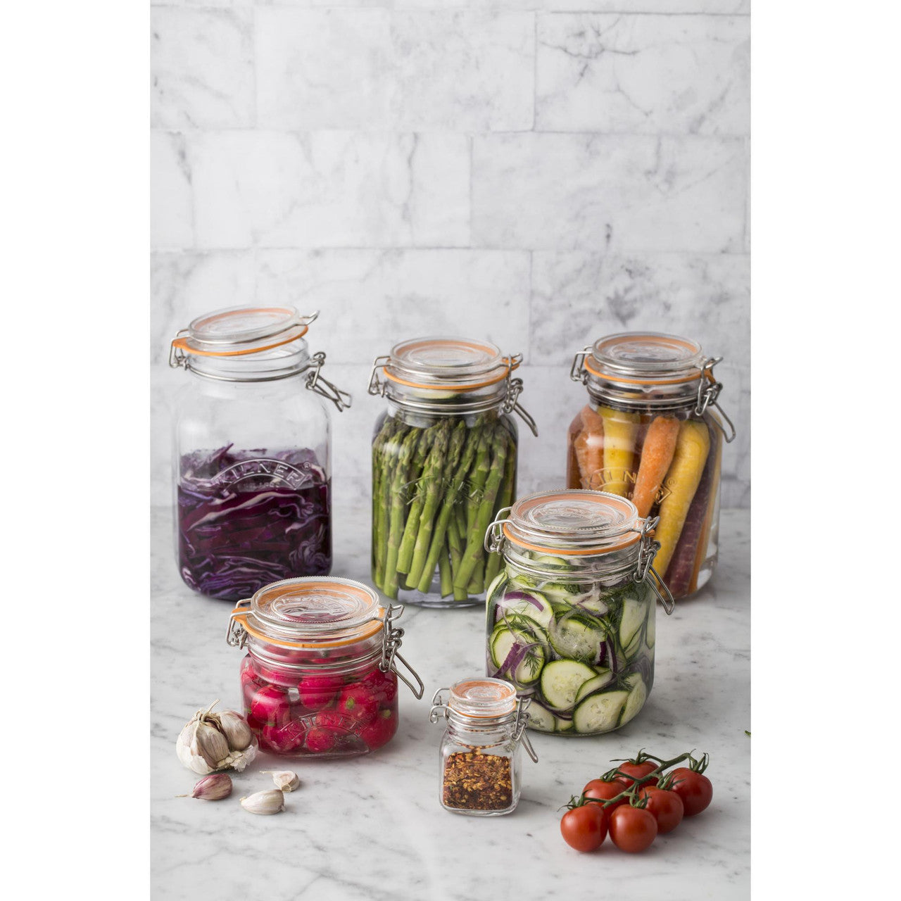 Square Clip Top Jar, 2 Litre