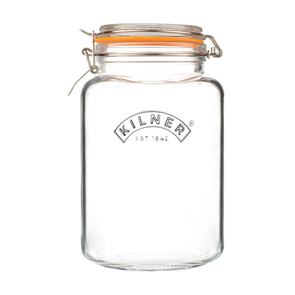 Square Clip Top Jar, 3 Litre
