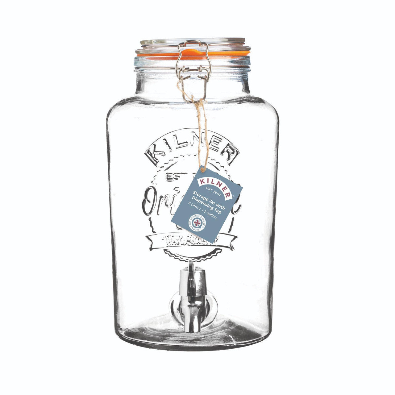 Round Storage Jar with Dispensing Tap, 5 Litre