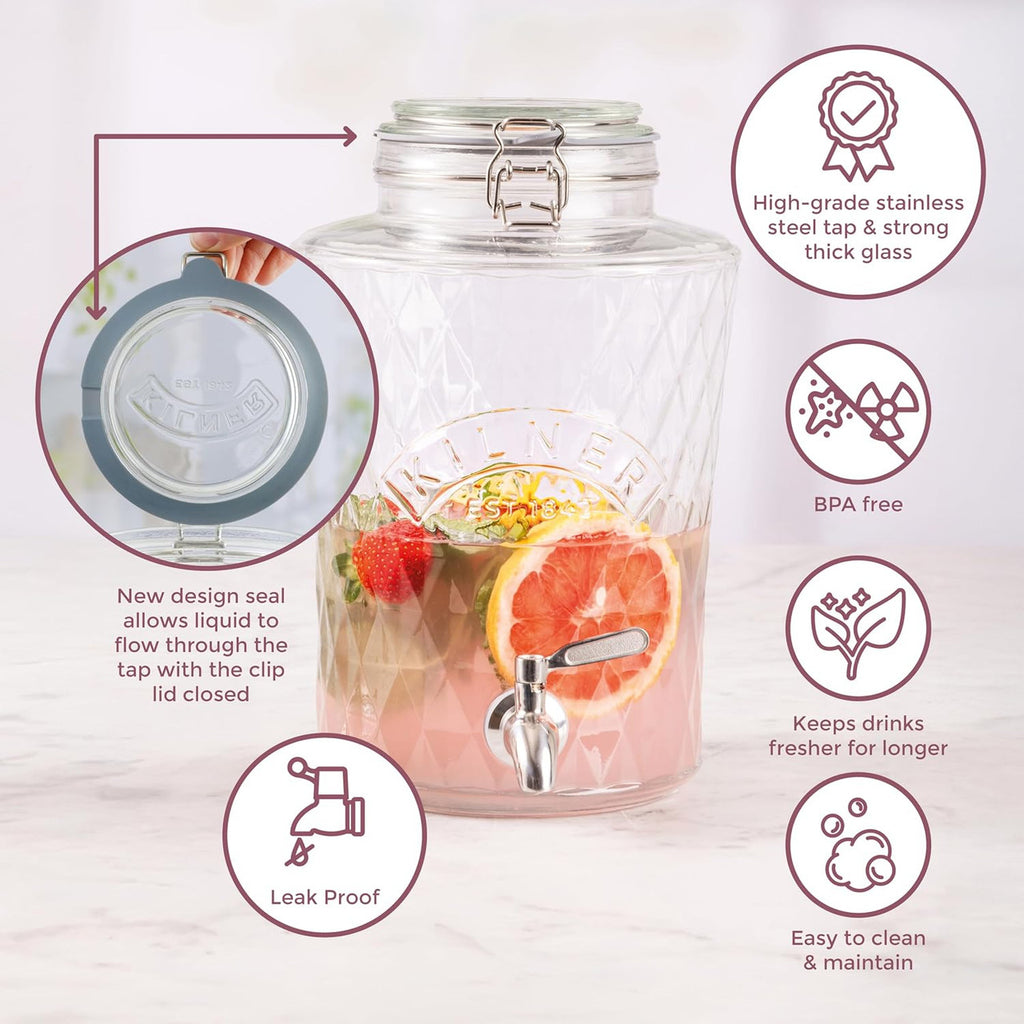 Clip Top Diamond Dispenser, 5 Litre