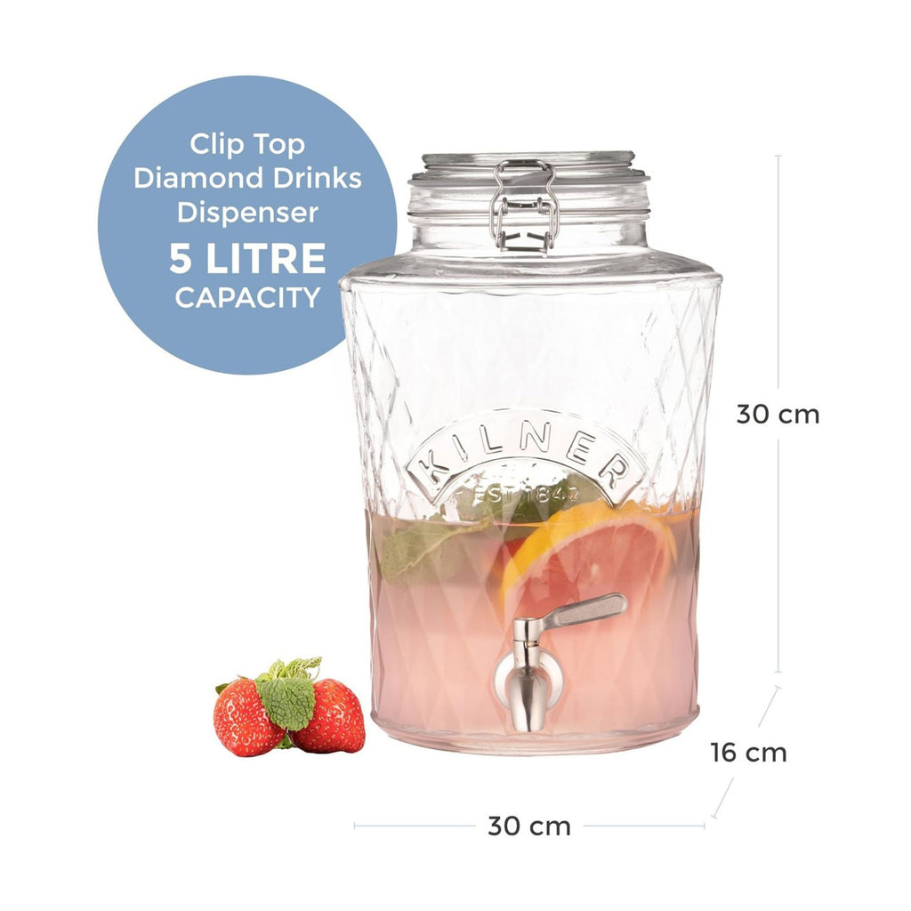 Clip Top Diamond Dispenser, 5 Litre