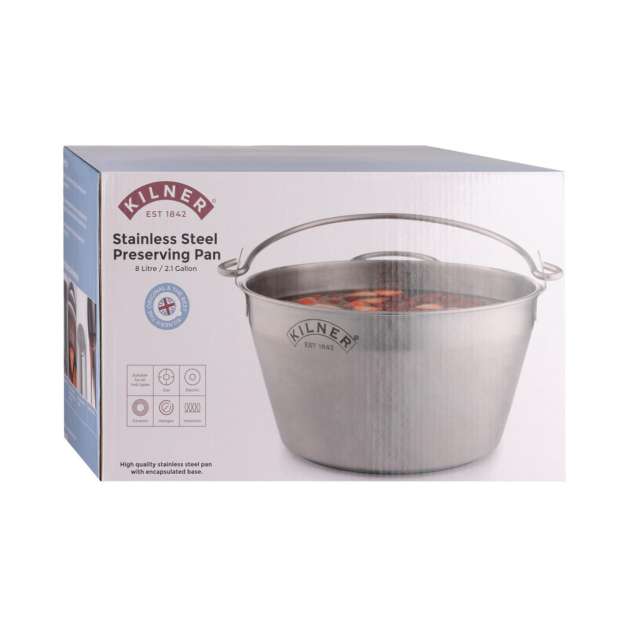 Original Stainless Steel Jam Pan, 8 Litre