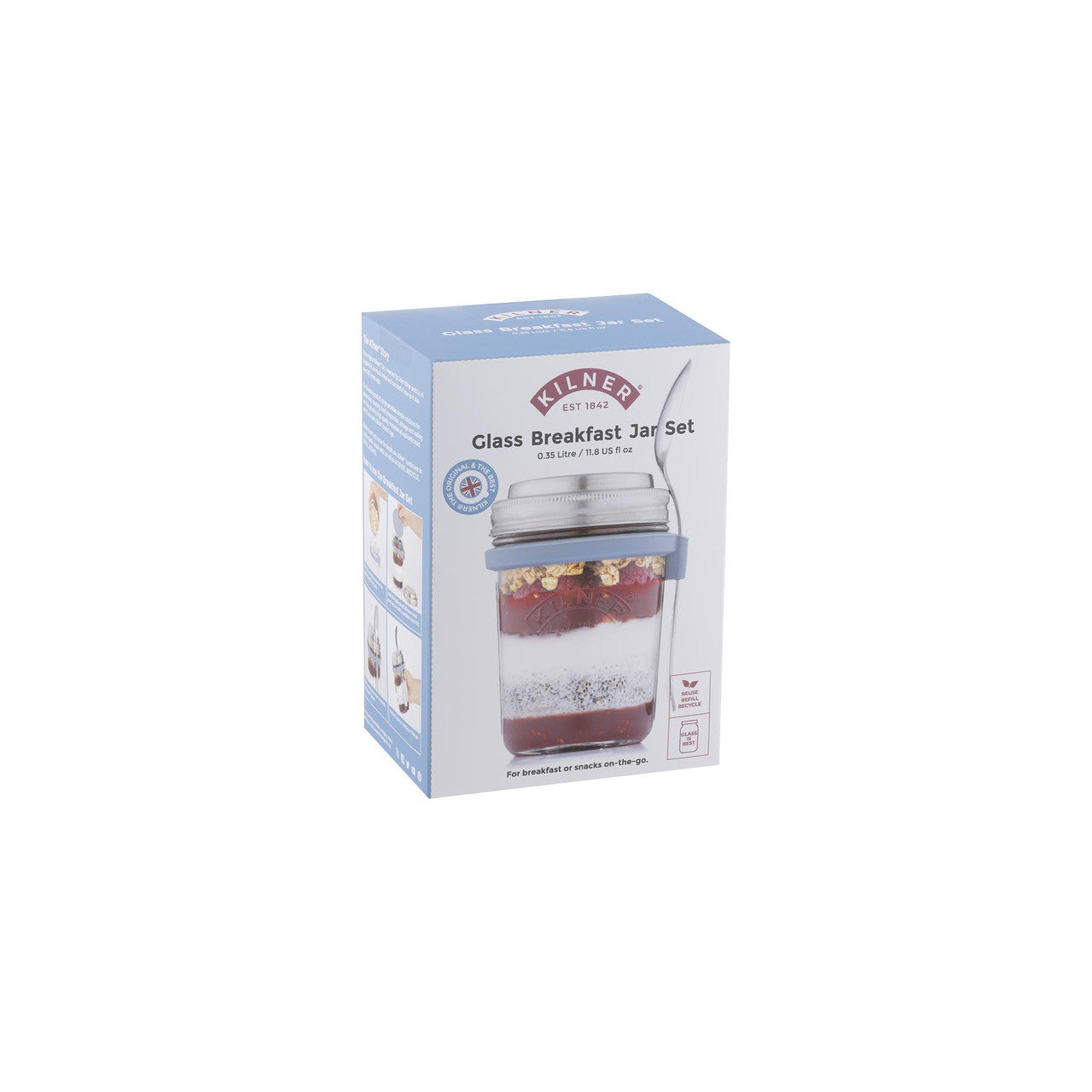 Breakfast Jar Set, 350ml