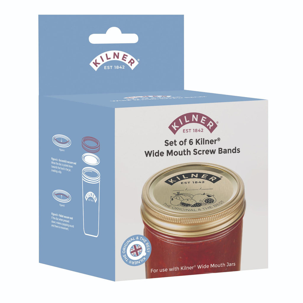 Wide Mouth Preserve Screw Bands (Pack of 6)