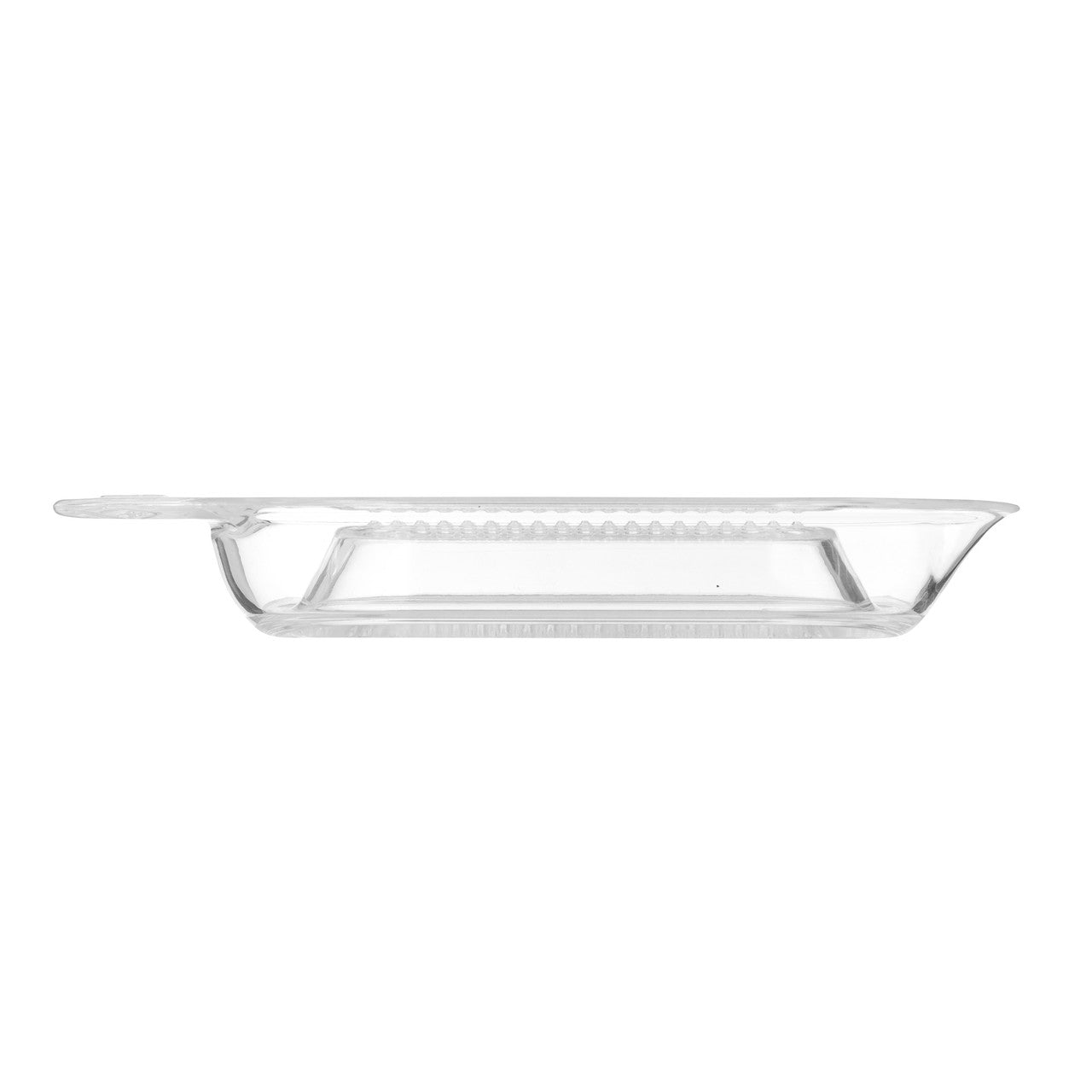 Two black metal brackets on a white background