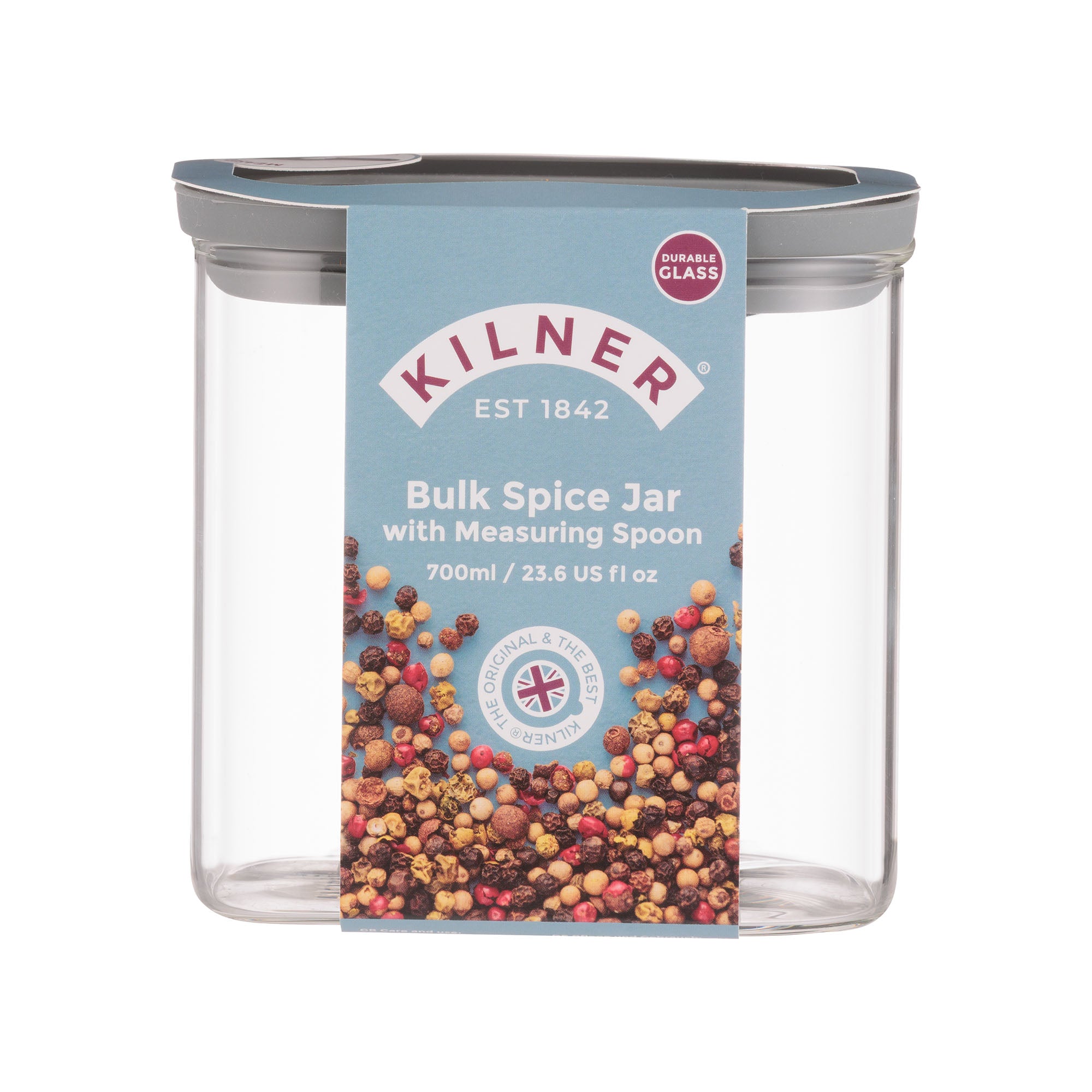 Fresh Storage Spice Jar with Spoon, 12 x 12 x 8cm / 700ml