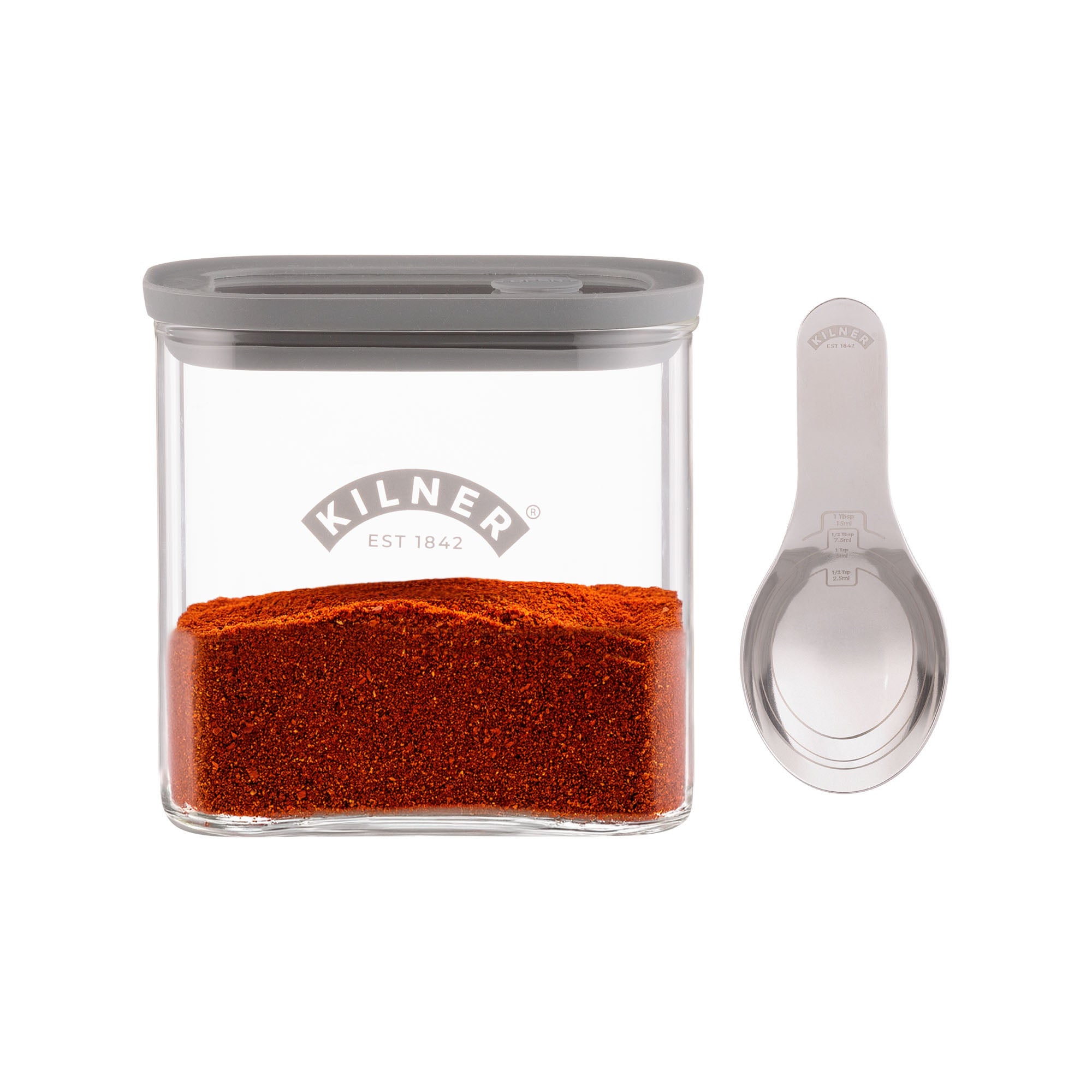 Fresh Storage Spice Jar with Spoon, 12 x 12 x 8cm / 700ml