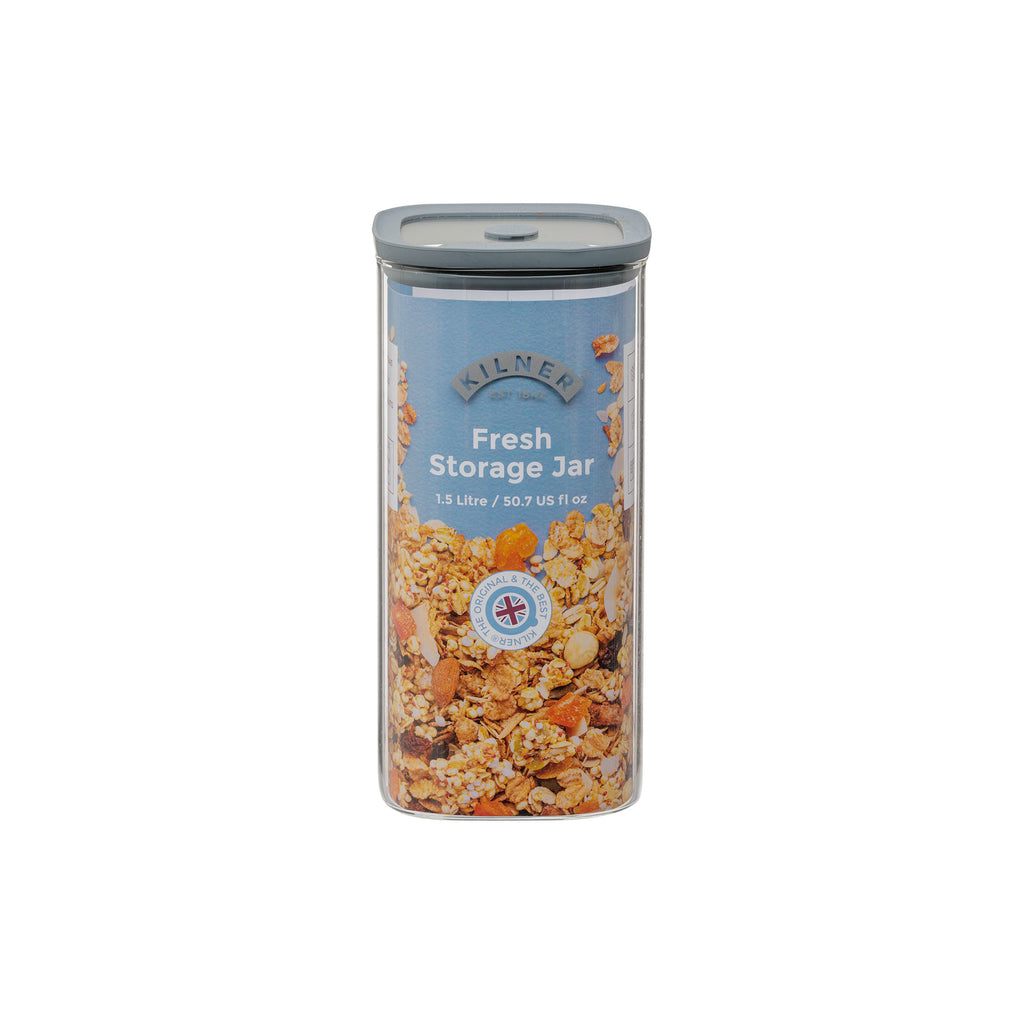 Kilner fresh storage jar, tall square