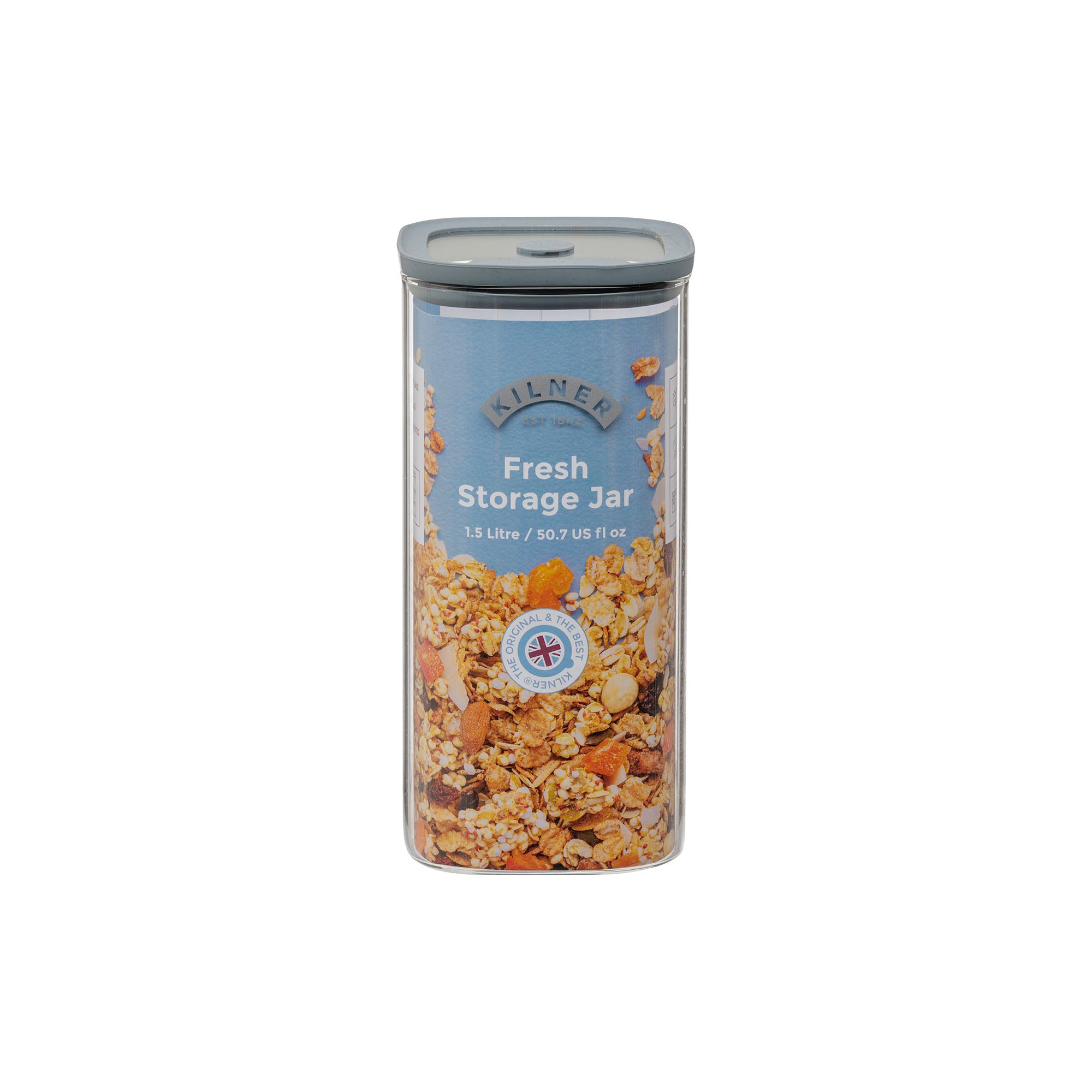 Kilner Fresh Storage 1.5L Square Jar