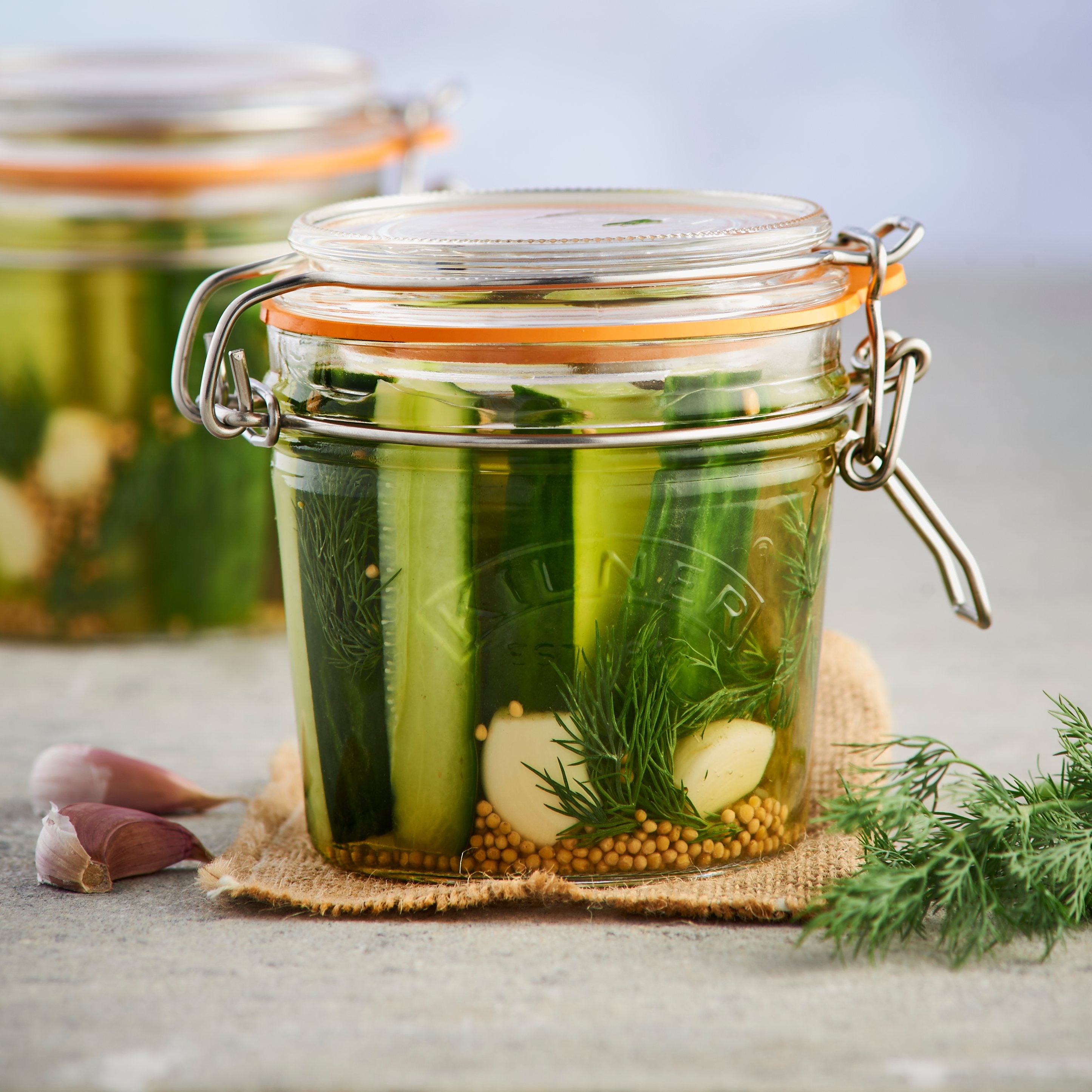 Round Clip Top Jar, 350ml