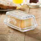 Glass Butter Dish And Lid